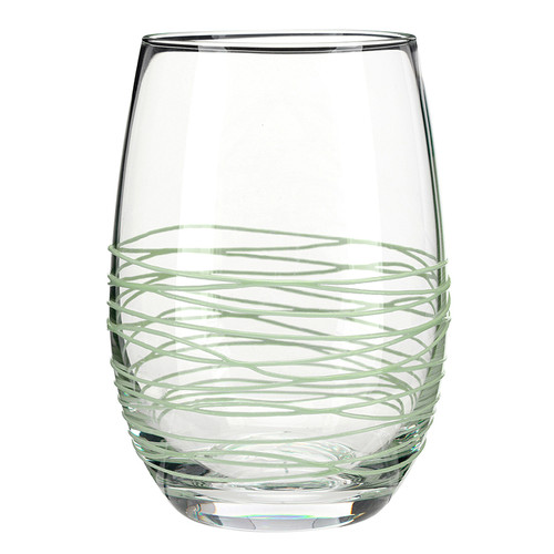 Textured Spun Stemless Wine Glass - Coastal Blue