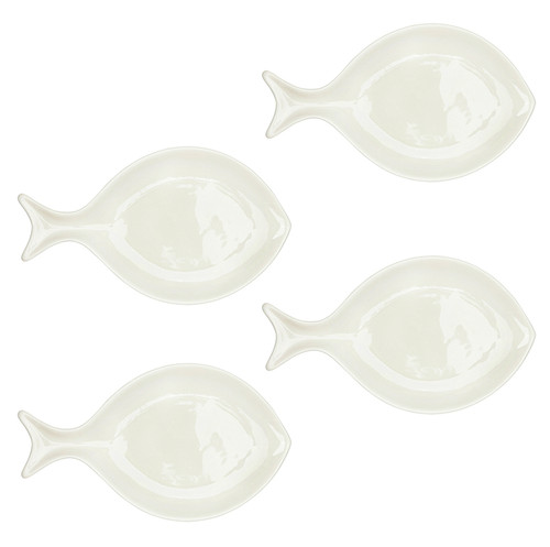 Ceramic Fish Appetizer Plates - Set of 4