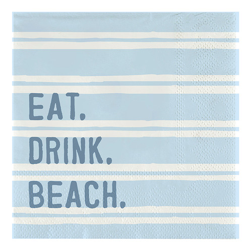 Face to Face Paper Cocktail Napkins - Eat. Drink. Beach.