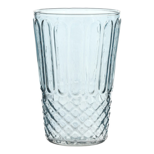 Face to Face Embossed Glass - Ocean Blue