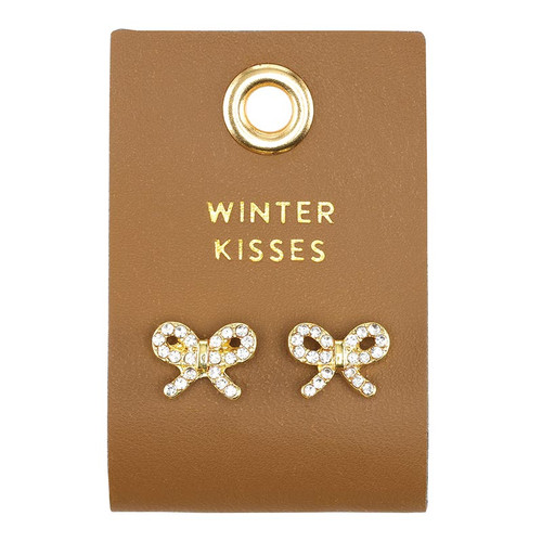 Holiday Stud Love Earrings - Winter Kisses