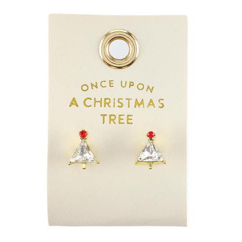 Holiday Stud Love Earrings - Once Upon a Christmas Tree