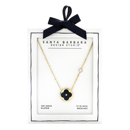 Quatrefoil Necklace - Black