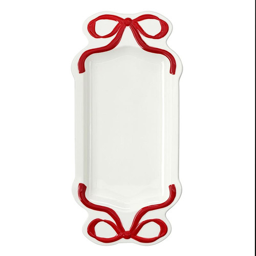 Ceramic Bow Platter - Red