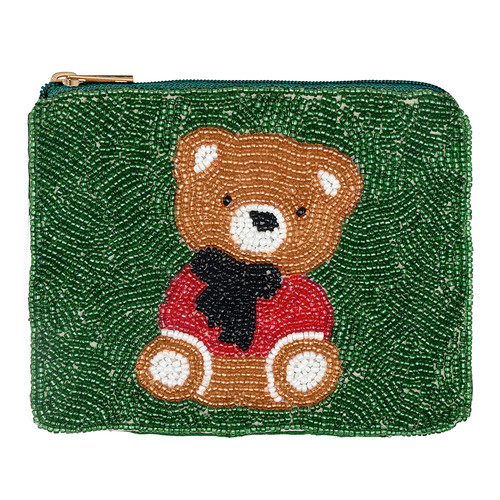 Beaded Pouch - Bear