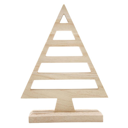 Face to Face Nordic Paulownia Wood Tree - 10" H