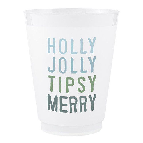 Face to Face Frost Cups - Holly Jolly - Set of 8