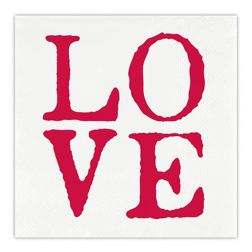 Face to Face Paper Cocktail Napkins - LOVE