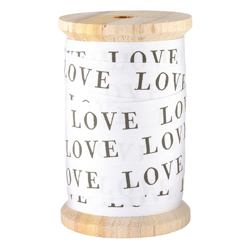 Face to Face Linen Ribbon Spool - LOVE