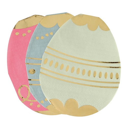 Die-Cut Cocktail Napkins - Egg