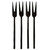 Hammered Appetizer Forks - Matte Black - Set of 4