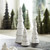 Paper-Mache Tree - White Gold Stars - Set of 3