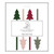 Acrylic Stir Sticks - Set of 4 - Trees