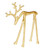 Gold Iron Deers - Set of 2