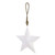 White Enamel Star Ornament - 8" Dia