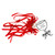 Velvet Bow Wine Charm - Set of 6 - Red