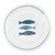 Melamine Appetizer Plate - Fishes - 8.75" Dia