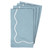 Face to Face Embroidered Scalloped Napkins - Blue - Set of 4