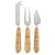 Face to Face Rattan Cheese Knives - Set of 3