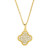 Quatrefoil Necklace - Pave Gold
