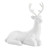 10.75" Sitting Flocked Reindeer - White