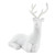 10.75" Sitting Flocked Reindeer - White