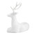 10.75" Sitting Flocked Reindeer - White