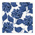 Acrylic Cocktail Napkin Tray + Napkins - Blue Hydrangeas