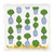 Acrylic Cocktail Napkin Tray + Napkins - Topiaries