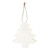 White Enamel + Wood Ornaments - White Trees - Set of 36