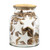 White Enamel + Wood Ornaments - White Stars - Set of 36