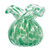 Ruffled Edge Bud Vase - Green