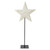 Wood Star On Iron Stand - White - Large