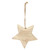 Hand-Carved Wood Star Ornament - Natural