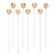 Jingle Bell Stir Sticks - Rose Gold - Set of 8