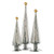 Glass Trees - Silver - Set of 3