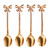 Rose Gold Bow Spoons - Set of 4