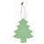 Enamel Wood Tree Ornaments - Green