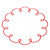Scalloped Appetizer Plates - Red - Set of 4