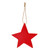 Enamel Wood Star Ornaments - Red