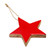 Enamel Wood Star Ornaments - Red
