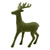 Flocked Reindeer - Forest Green 18"