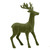 Flocked Reindeer - Forest Green 18"
