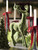 Flocked Reindeer - Forest Green 18"