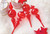 Finial Glass Ornament Set - Red - Small