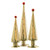 Gold Glass Tree Set - Set of 3