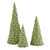 Jingle Bell Velvet Ribbon Trees - Dusty Sage - Set of 3