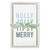 Face to Face Ceramic Tray + Guest Napkins - Holly Jolly