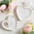 Face to Face Ceramic Scallop Heart Plate - XOXO