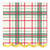 Scalloped Cocktail Napkins -  Ivory Plaid